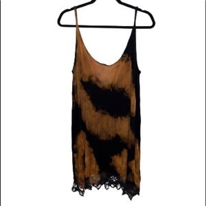 Akira Chicago red label rust/black spaghetti strap dress size S